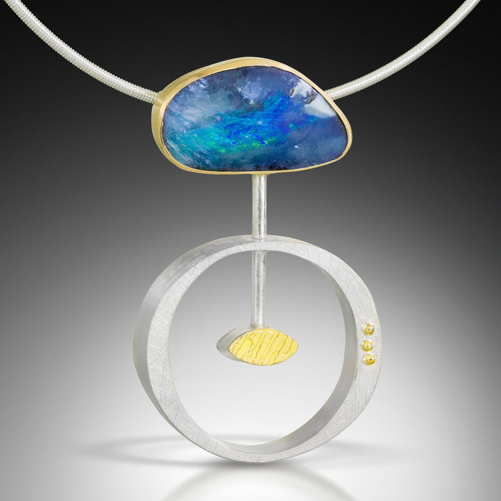 Small Pendant with Australian Opal- SOLD